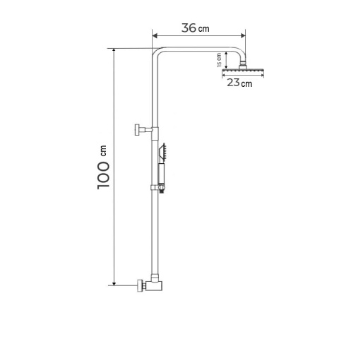 Sprchový sloup (bez baterie) MIXXUS, DK-002 | DK-002